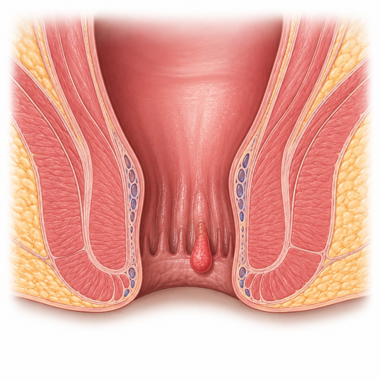 Anal Polyp treatment illustration