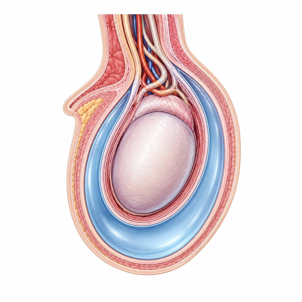 Hydrocele treatment illustration