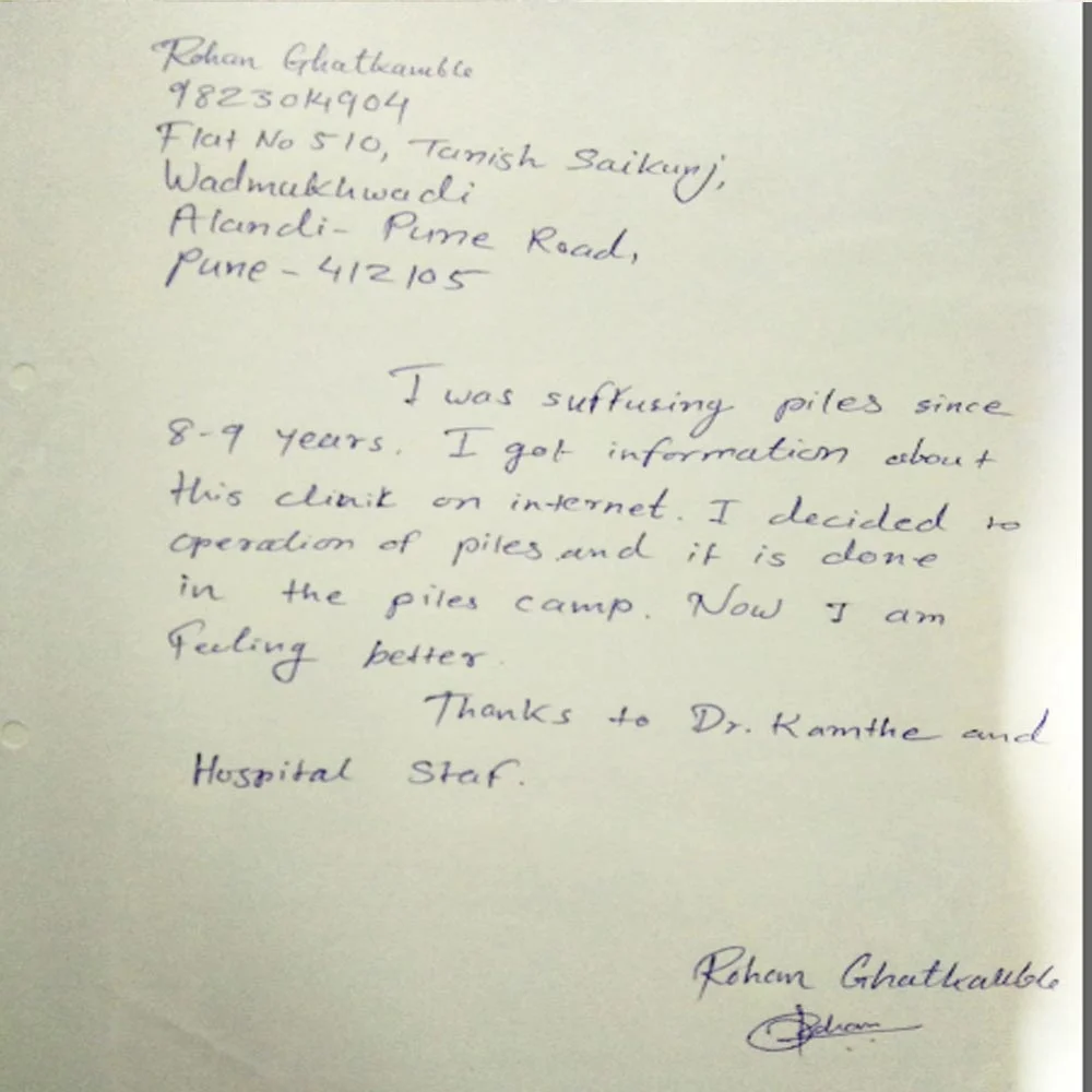 Handwritten patient review 8