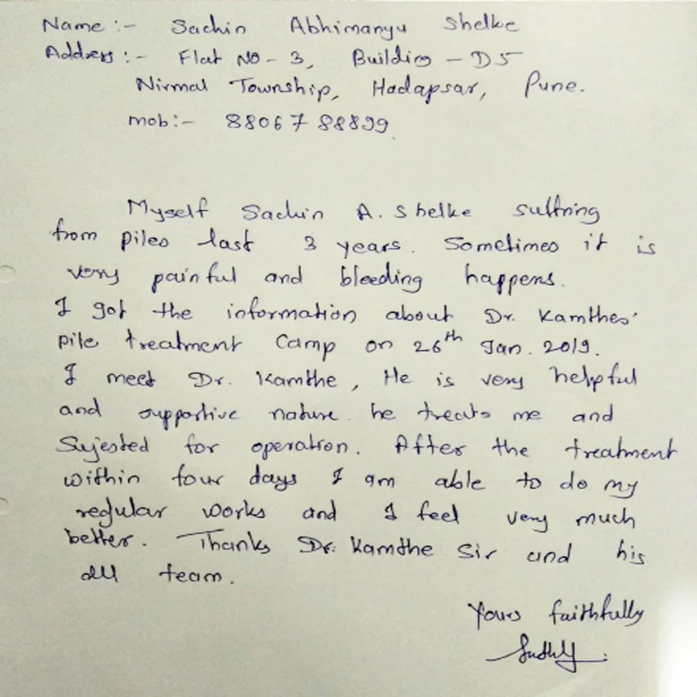 Handwritten patient review 9